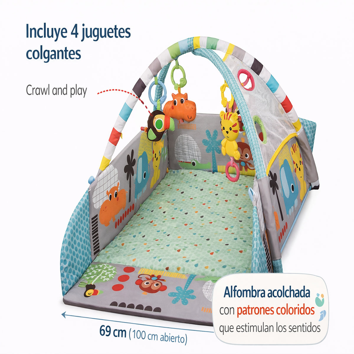 Gimnasio Evolutivo para Bebé 5 en 1 Abuyita – Un Espacio de Juego para Crecer, Explorar y Sonreír