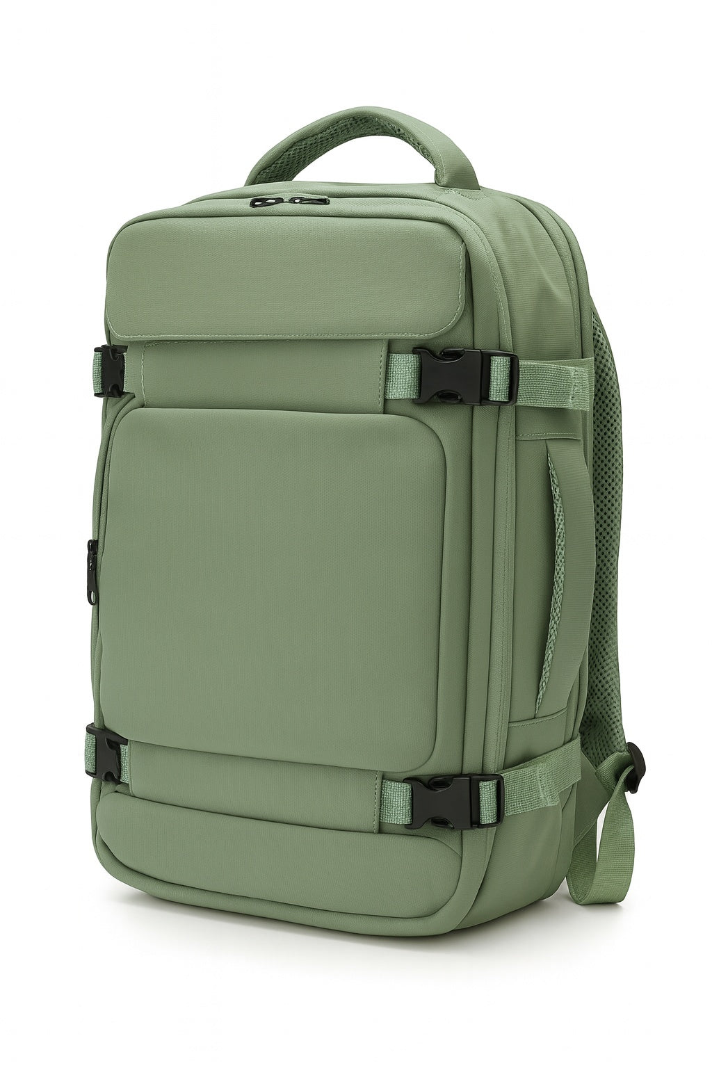 Mochila Viaje Cabina Avion 40x20x25 Apta para Ryanair - Travel Backpack Verde Impermeable Hombre Mujer Viaje, Trabajo y Estudio