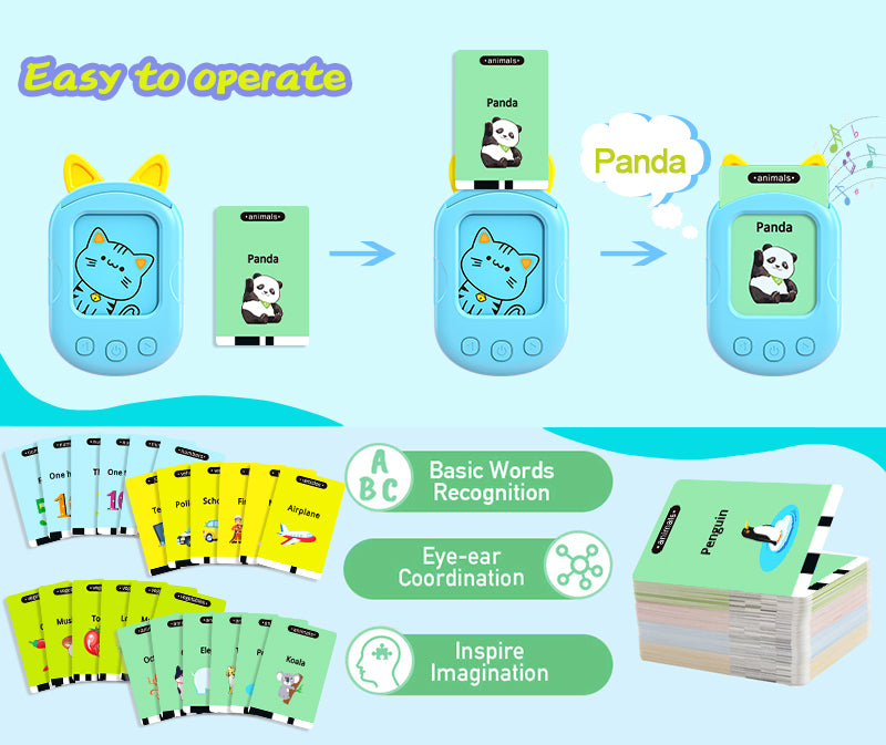 Flash Card Reader Infantil Abuyita – ¡Aprender inglés nunca fue tan divertido!