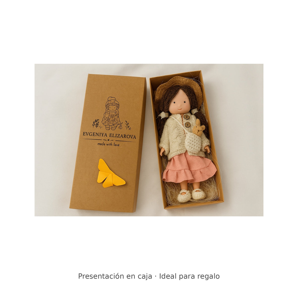 Muñeca Artesanal – Vestido Rosa la vendemos desde AMAZON