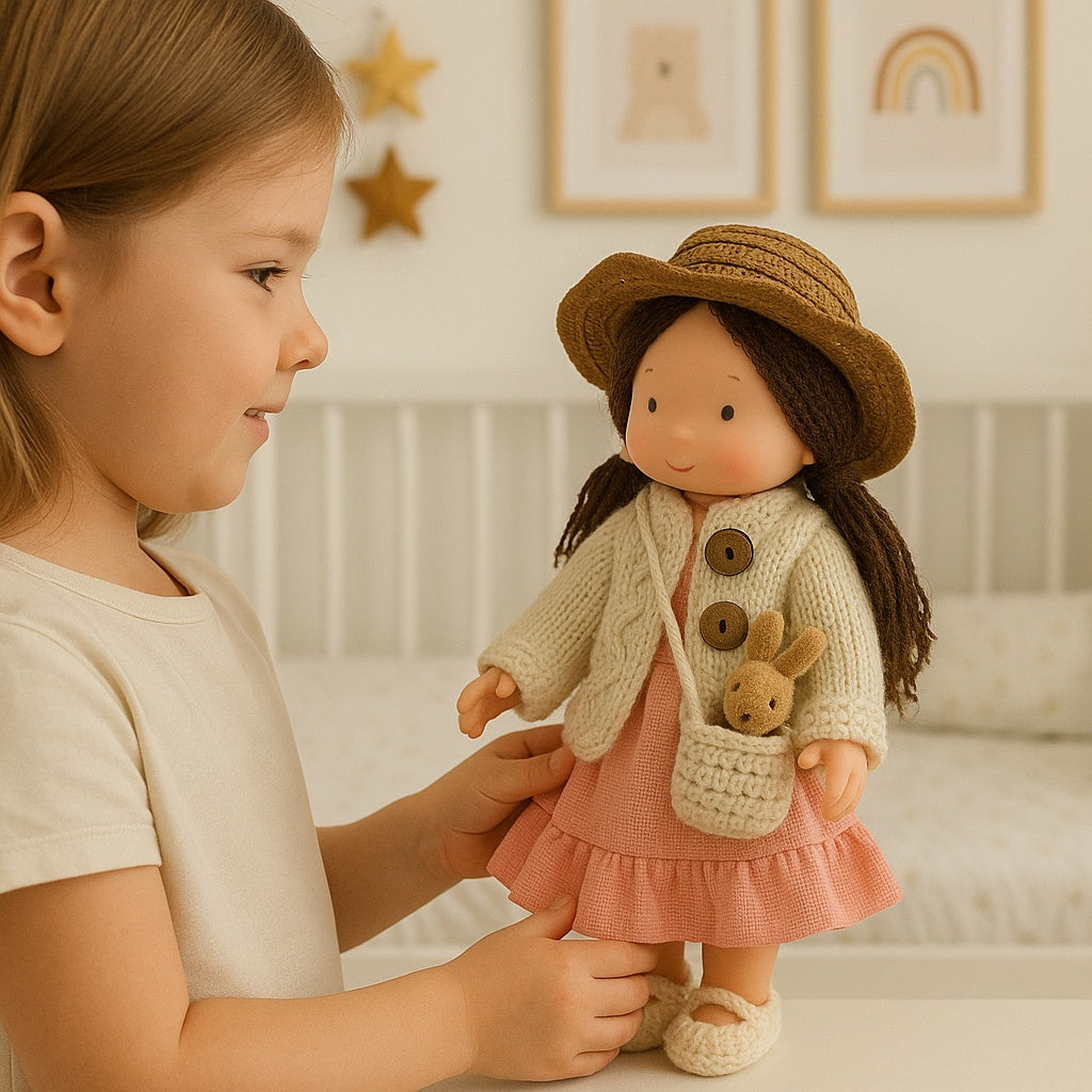 Muñeca Artesanal – Vestido Rosa la vendemos desde AMAZON